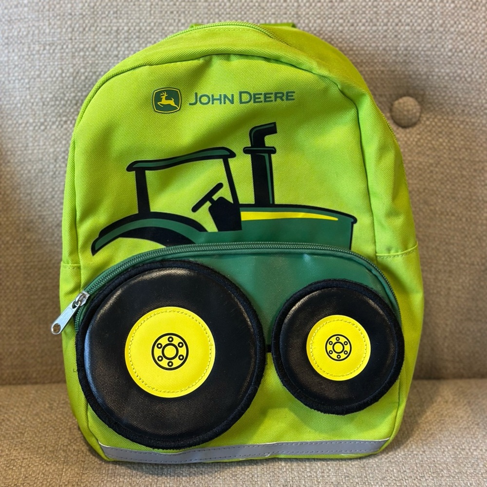 John Deere Green Tractor Backpack